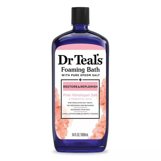 DR TEAL'S PINK HIMALAYAN FOAMING BATH RESTORE & REPLENISH 34 OZ