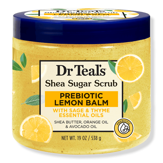 DR TEALS SHEA SUGAR SCRUB PRBIOTIC LEMON 16 oz
