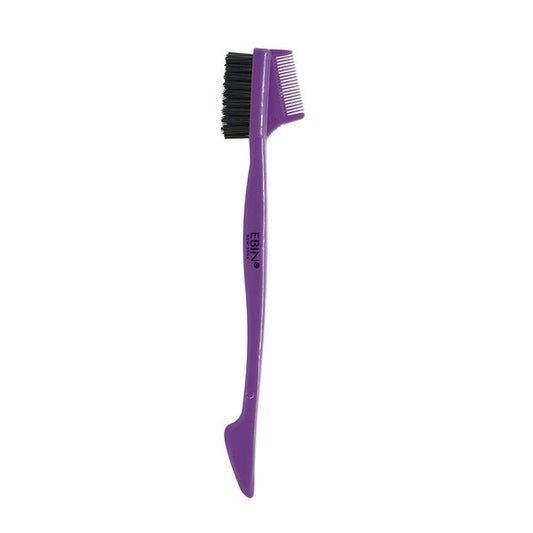 EBIN 3 IN 1 PURPLE EDGE BRUSH & COMB - EXTREME HARD TYPE
