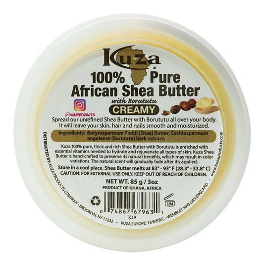 KUZA 100% SHEA BUTTER YELLOW CREAMY 3OZ