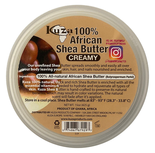 KUZA AFRICAN SHEA CREAMY WHITE 15OZ