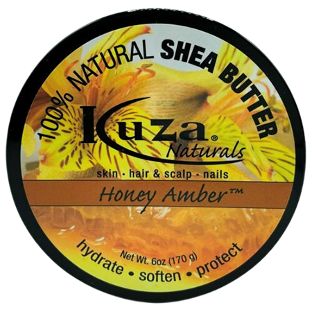 KUZA NATUTRALS 100% NATURAL SHEA BUTTER - HONEY AMBER 6OZ