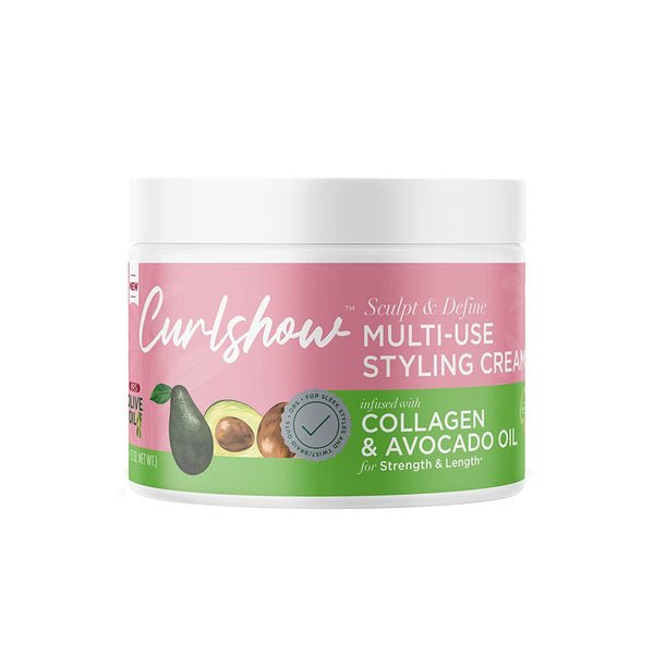 ORS Olive Oil Curlshow Multi-Use Styling Cream Infused with Collagen & Avocado Oil for Strength & Length 12.0 oz