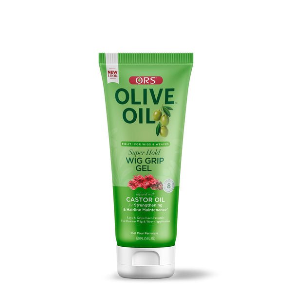 ORS Huile d'Olive Gel Coiffant Fixant à l'Huile de Ricin Pour le Renforcement & l'Entretien des Lignes Capillaires Tenue Ultra Forte 142 g