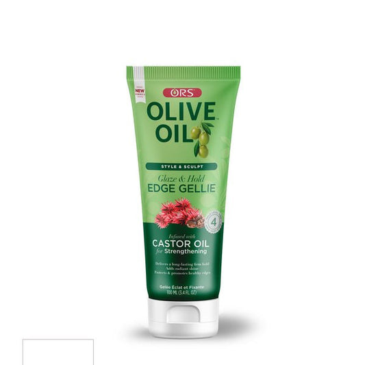 ORS Olive Oil Style & Sculpt Glaze and Hold Edge Gellie Infused with Castor Oil for Strengthening 3.5OZ