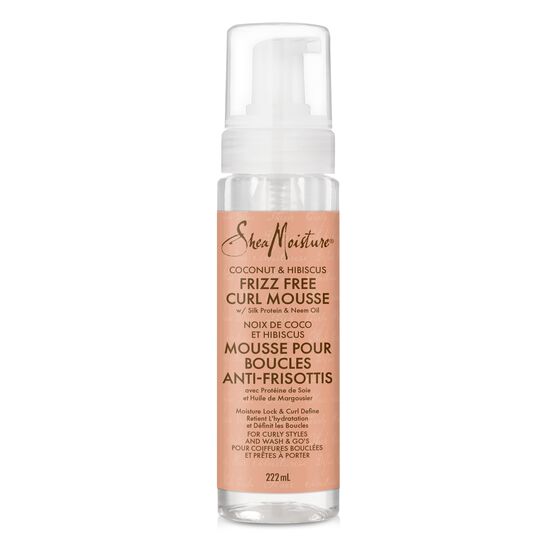 SHEAMOISTURE Mousse Coiffante Anti-Frisottis Coco & Hibiscus pour Cheveux Bouclés 222 ml