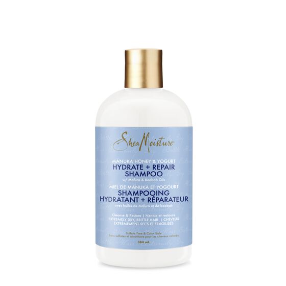 SHEAMOISTURE Shampooing Hydratant + Réparateur au Miel de Manuka et Yogourt 384 ml